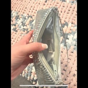 Small silver sequin purse